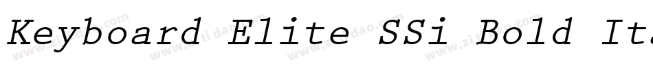 Keyboard Elite SSi Bold Italic字体转换
